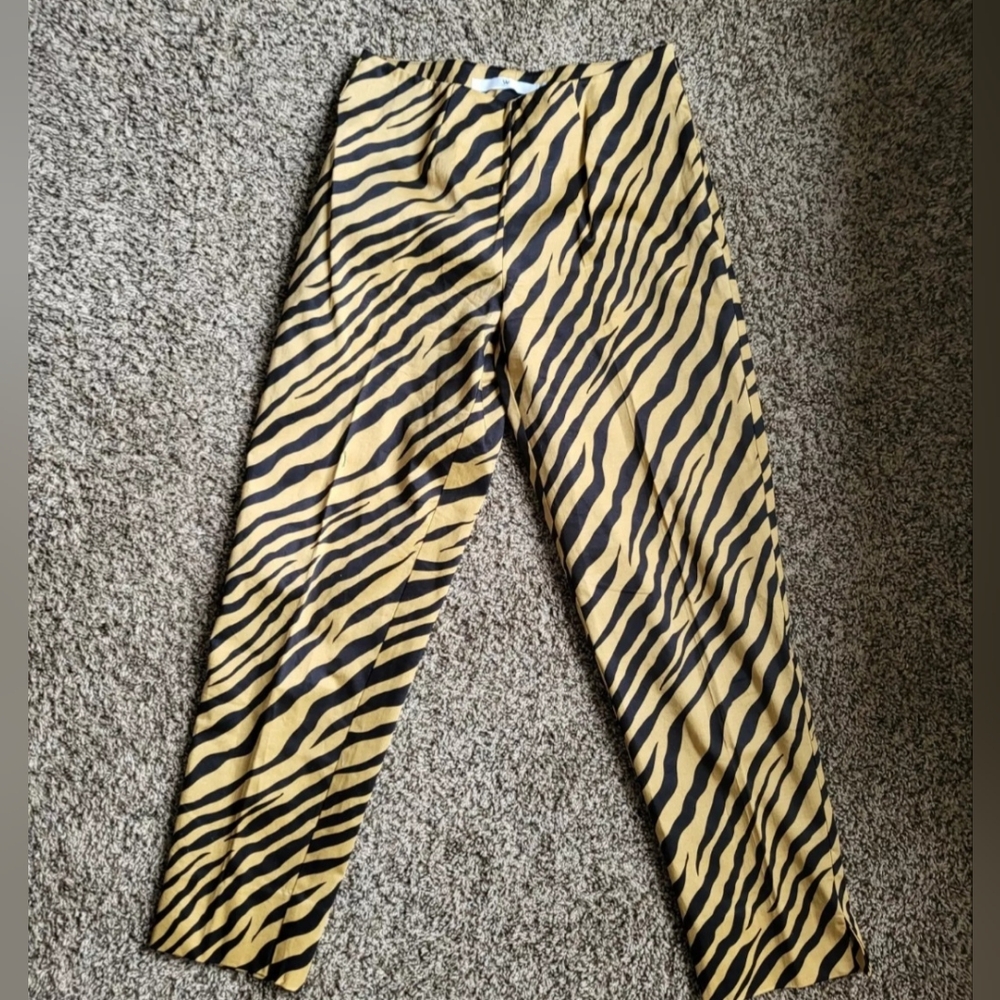 W Concept, Animal Print, Tiger Stripe Women's Pants